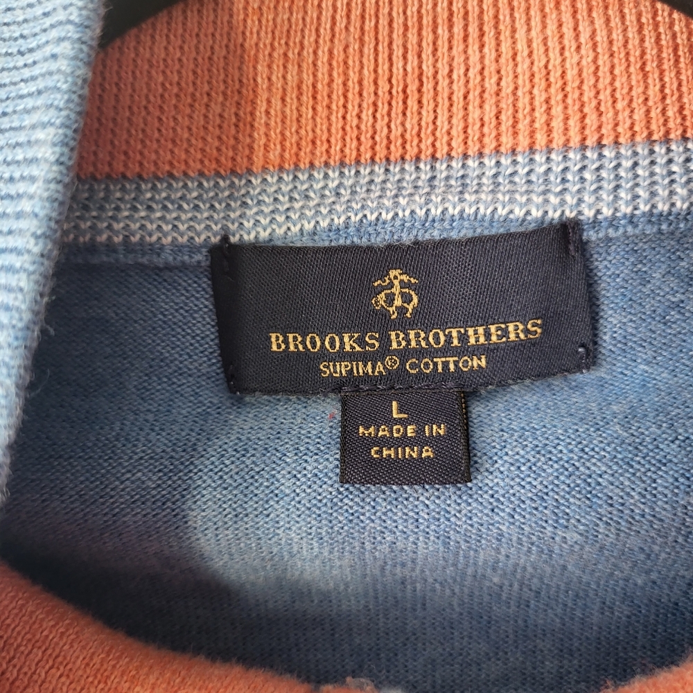Brooks Brothers Light Blue Zip-Up Sweater - Picture 6 of 7